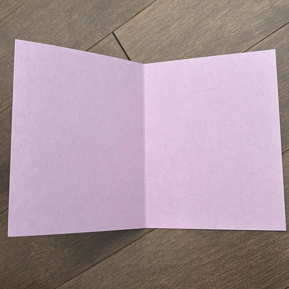 PAPER SOURCE Lilac Plum Purple Blank Greeting Cards & Envelopes, Paper Craft - Picture 2 of 6